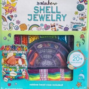 Just My Style Rainbow Shell Jewelry Kit. Teen girl craft kit.